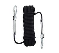 Cuerda de Escalada, Cuerda de Seguridad estática de 8 mm con Mosquetones, Cuerda de Nailon Trenzada, Cuerda de paracaídas de Rescate de Incendios, Escalar al Aire Libre, Senderismo, Camping, 10M