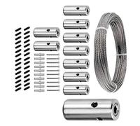 Cuerda de escalada de metal reciclable de 52 pulgadas, resistente a la intemperie, estructura de entrenamiento de plantas para plantas en maceta, soportes de alambre de acero inoxidable, alambre de