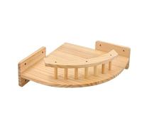 Cuerda de escalada para gatos montada en la pared con pedales de madera maciza - Muebles para gatos de interior para el entrenamiento y la molienda de garras (Corner lookout)