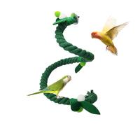 Cuerda de escalada - Perch de algodón para masticar, juguetes para pájaros, percha de algodón flexible no deslizante en verde, ideal para parrots, cockatiels, tortolitos para escalar, masticar, pie