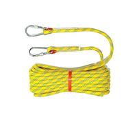 Cuerda De Escalada Seguridad Exterior Tensión con Gancio para Escape Rappel Rescate contra Incendios Resistente Y Duradero(Yellow 1,14mmx15m)