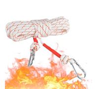 Cuerda De Escape Portátil: Cordón De Supervivencia Con Núcleo De Acero Reforzado, Accesorio Seguro Con Doble Gancho, Línea De Rescate Resistente A La Intemperie | Accesorio De Seguridad Multifuncional