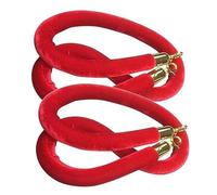 Cuerda de estaca Terciopelo, Barrera, for asistentes al Cine, Rojo con Gancho Pulido en Oro, divisor for Colas 1,5/2/2,5/3/4/5 m Largo(Length 3.0m)