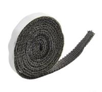 Cuerda de fibra de vidrio de 10 mm de ancho x 3 mm de grosor para sellado de vidrio resistente al calor y embalaje de juntas de expansión en hornos, hornos, calderas y hornos (15 mm)