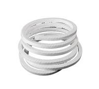 Cuerda de fibra de vidrio para estufas, Empaquetadura de compresión trenzada PTFE blanco, ancho 4x4mm a 20x20mm, 1M/2M longitud