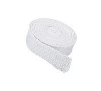 Cuerda de fibra de vidrio para estufas, Junta trenzada cuadrada de cuerda fibra cerámica, blanco, 100x1000mm, 3mm, 5mm espesor