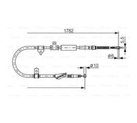 Cuerda De Freno De Mano BOSCH Para Rover 25 200 Hatchback Izquierdo