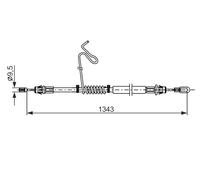 Cuerda De Freno Para BOSCH Ford Transit Kasten Trasera Izquierda
