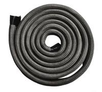 Cuerda de fuego, 2 m de longitud, 10 mm de ancho, sello plano de fibra de vidrio, con respaldo resistente a altas temperaturas, para estufas caseras, hornos y chimeneas, gris