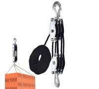 Cuerda de fuerza de ruptura, pesada hoist, Adorable Compact 2200 Lbs Work Load Lifting Rope, 50 ft Ratchet Puller for Garage Warehouse Hunting Construction and Moving