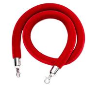 Cuerda de gestión de colas roja de 60 cm con ganchos, ideal para hoteles, hospitales y bancos, cuerda de barrera resistente de 0,6 m para control de visitantes y coordinación de eventos