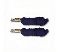 Cuerda de guía con gancho de pánico para caballo, en diferentes diseños elegantes, correa de guía, cuerda de amarre, pony, burro, cabra (azul oscuro)