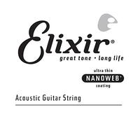 Cuerda de guitarra acústica individual Elixir® Strings de bronce en proporción 80/20 con recubrimiento NANOWEB® (.059)