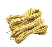 Cuerda de Hilo de 5 Yardas, 3 mm, Plana, Trenzada de Gamuza sintética, de Cuero Aterciopelado, for Abalorios Hechos a Mano, 1 Pieza(Yellow)