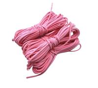 Cuerda de Hilo de 5 Yardas, 3 mm, Plana, Trenzada de Gamuza sintética, de Cuero Aterciopelado, for Abalorios Hechos a Mano, 1 Pieza(Deep Pink)