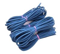 Cuerda de Hilo de 5 Yardas, 3 mm, Plana, Trenzada de Gamuza sintética, de Cuero Aterciopelado, for Abalorios Hechos a Mano, 1 Pieza(Blue)