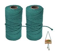 Cuerda de jardín 2 rollos cuerda de algodón 2mm para plantas y manualidades, resistente y ecológica para huerto urbano y decoración