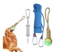 Cuerda de juguete genérica para perros y postes de primavera - Cuerda | interactiva para perros | Juguete para tiradores de C para colgar para carreras pequeñas y grandes | Entrenamiento de mastica