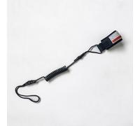 Cuerda de mano de seguridad para surf bodyboard para remeros, cuerda de resorte ajustable con anillo de tracción rápida para adultos y niños (negro)