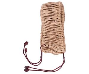 Cuerda de Mimbre para Decoración de Handpan, Envolvente Cuerdas de Tambor de Lengüeta de Acero Trenzado Hecho a Mano con Anillo de Decoración para Tambores de 13 Tonos