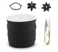 Cuerda de Nailon 0,8 mm x 100 m para Macramé, Cordón de Perlas de Satén para Pulseras, Abalorios, Collares, Bisutería, Manualidades