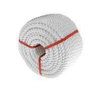 Cuerda De Nailon Blanco De 3 Cabos Cuerda De Amarre De Nailon Cuerda De Muelle para SBuques Pesqueros | Rescate De Emergencia | Operaciones A Gran Altitud (Blanco)(12mm,50m)