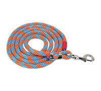 Cuerda de nailon para caballos, multiusos, cuerda de ganado engrosada, 8,2 pies, cuerdas de plomo pesadas con gancho de metal ligero para mascotas, color azul y naranja
