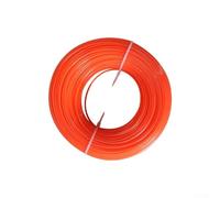 Cuerda de nailon resistente de 100 m de largo con doble capa de polímero para bajo ruido y mayor resistencia a la rotura en cortadoras de césped (naranja)