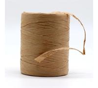 Cuerda de paja de rafia natural, hilo de papel para manualidades, ganchillo, verano, sombrero, bolsa, material de punto para decoración de bricolaje, envoltura de regalos (180 m, caqui)
