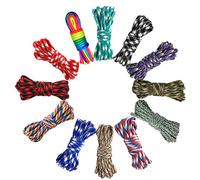 Cuerda de paracaídas 550 multifunción 12 colores 10 pies cuerda de paracaídas, cuerda de supervivencia al aire libre hacer puño de mono, cordón, llavero, mosquetón, collar de perro, camping, escalada