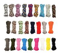 Cuerda de paracaídas de 26 colores, cuerda de paracaídas de 10 pies de 4 mm, cuerda de paracaídas 550, 7 hebras, trenzado manual para cuerda de supervivencia al aire libre, cordones, llavero, collar