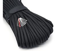 Cuerda de paracaídas de Supervivencia PSKOOK de 100 pies, Cuerda de paracaídas de 7 hebras de Nailon con Cuerda roja de yesca de Polietileno, Hilo de algodón para Cordones al Aire Libre, Pulseras