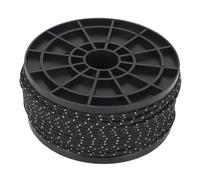 Cuerda de paracaídas reflectante ZUUOZBYY de 164 pies PP de 2,5 mm, fina, resistente al viento, portátil, para tienda de campaña, para acampar al aire libre y senderismo. (Negra)