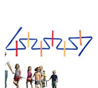 Cuerda De Paseo Para Niños Pequeños - Arnés De Seguridad Colorido Con 12 Anillos | Correas De Nylon Estables Para Niños En Edad Preescolar | Longitud 370 Cm Con Asas Ergonómicas, Ideal Pe