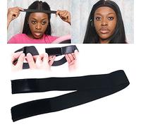 Cuerda de pelo fusible envuelta en banda elástica para el borde de la peluca, banda elástica para borde de peluca, papel de extremo de encaje para rodillos de pelo (A, talla única)