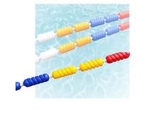 Cuerda de piscina con flotadores de 9 cm, cuerda de seguridad duradera para parque acuático, cuerda de advertencia flotante no deformable, ideal para entrenamiento de natación y seguridad