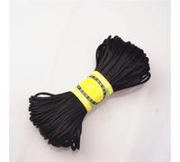 Cuerda de poliéster, 10 unidades de 20 metros/paquete de nudo chino de 2,5 mm, hilo de poliéster de color n.º 5, cuerda tejida hecha a mano, alambre de joyería (negro)