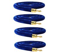 Cuerda de puntal azul VIP entrada, cuerdas barrera cola for grandes inauguraciones, control multitudes gruesas y duraderas valla seguridad for banco/4 piezas