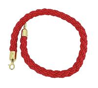 cuerda de puntal, Divisor de cuerda Cuerdas barrera Queen cáñamo alta resistencia con ganchos dorados, for restaurantes, hoteles, cines, control multitudes(Red,Length 2.2M/7.2Ft/86.6In)