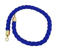 cuerda de puntal, Divisor de cuerda Cuerdas barrera Queen cáñamo alta resistencia con ganchos dorados, for restaurantes, hoteles, cines, control multitudes(Blue,Length 3M/9.8Ft/118In)