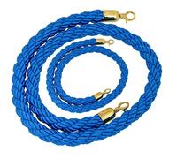 Cuerda De Puntal,Paquete De 2 Cuerdas De Barrera De 1/1,5/2/2,5/3M,Cuerdas De Poste Retorcidas con Ganchos De Presión para Postes, Soportes, 2,8 Cm(Size:2M,Color:Azul)