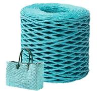 Cuerda de rafia, rafia para manualidades, cinta de papel para ganchillo, papel con textura mate de hilo de punto para sombrero, decoración de bricolaje, juguete, bolsa de espía