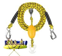 Cuerda de remolque de para tubos, cuerda de tracción soporta hasta 4 usuarios, con gancho y polea giratoria de 360 grados, arnés de remolque para esquí acuático, para barra de pontón, inflables