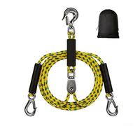 Cuerda de remolque de polietileno con conector rápido de 46 cm y 2,4 m de longitud para barcos con hebilla de acero inoxidable 304 a prueba de óxido y cuerda de polietileno (F)