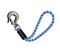 Cuerda de remolque de polietileno con conector rápido de 46 cm y 2,4 m de longitud para barcos con hebilla de acero inoxidable 304 a prueba de óxido y cuerda de polietileno (B)