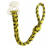 Cuerda de remolque de polietileno de 6000 libras con conector rápido resistente al agua de mar para tubos de remolque, bicicletas acuáticas, kayaks, motos acuáticas y wakeboards (amarillo negro)