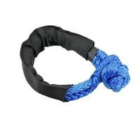 Cuerda de Remolque, Grillete suave sintético de resistencia a la rotura de 41,000 lb Grilletes resistentes de 1/2 "x 22 pulgadas con funda protectora for recuperación de vehículos(Blauw)