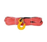 Cuerda de Remolque, Línea sintética del torno de Uhmwpe de la cuerda roja de 10m m x de 30m con el gancho for las herramientas del vehículo de Off Road 4x4(Rot)