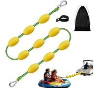 Cuerda De Remolque para Barcos - Cuerda De Remolque para Barcos De 60 Pies para Tubería | Líneas Compactas De Doble Gancho De Alta Resistencia para Deportes Acuáticos, Kayak, Wakeboard, Deriva,