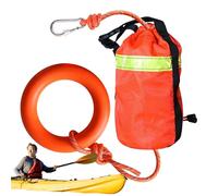 Cuerda de rescate acuático - Bolsa de 16 m con cuerda reflectante, accesorios profesionales de rafting con anillo de mano, equipo de seguridad para pesca, natación, aguas bravas